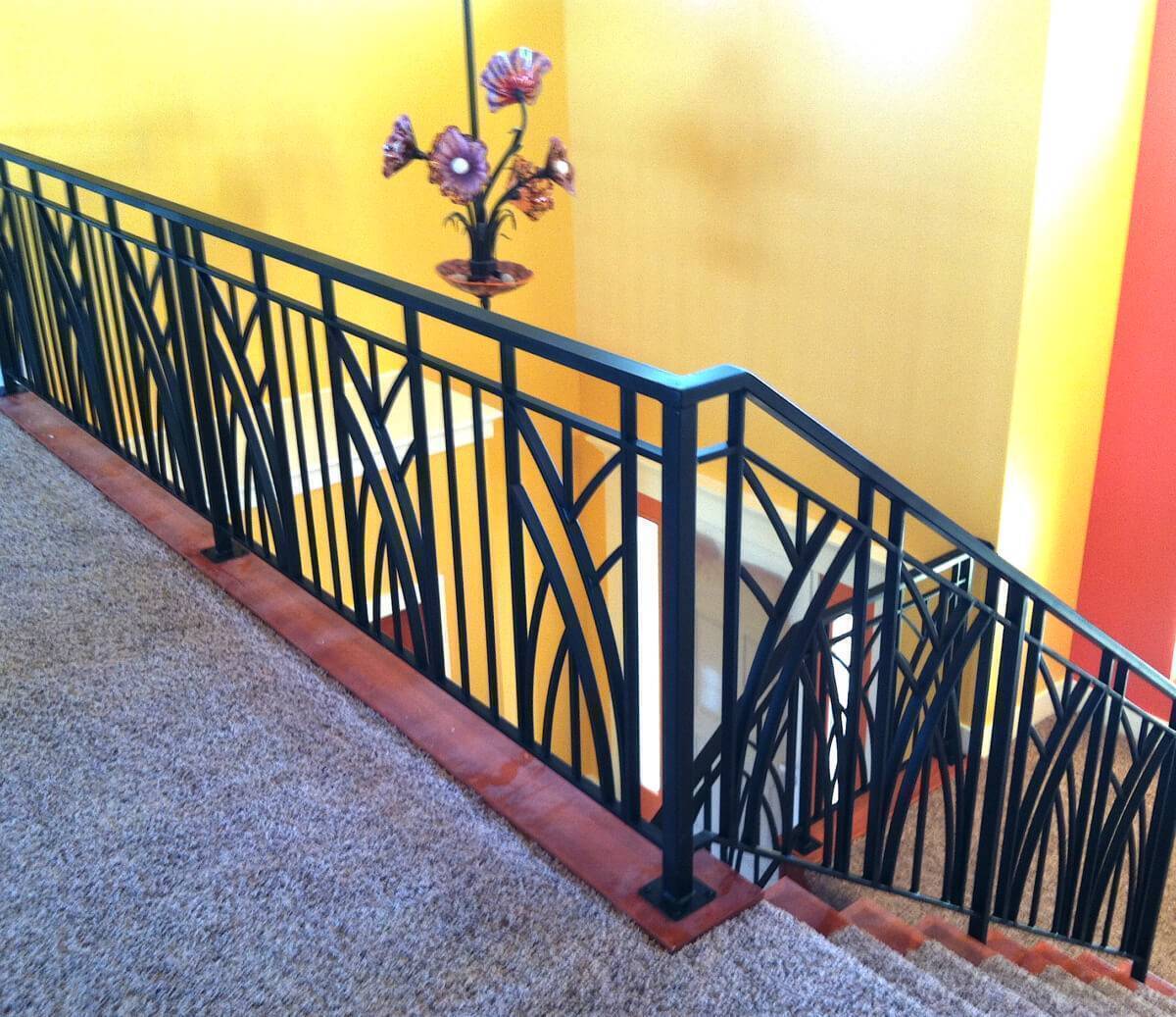 Criss Cross Modern Railing | Artistic Iron Works